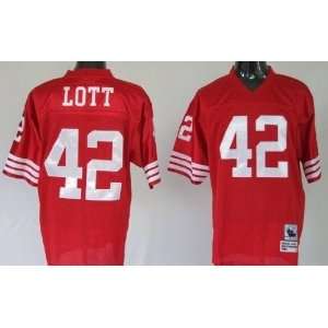 Ronnie Lott #42 San Francisco 49ers Replica Throwback NFL Jersey Red 