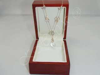 NECKLACE WITH TOPAZ+REAL DIAMOND 9CT GOLD NEW+GIFTBOX  