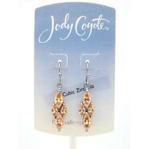  Jody Coyote Luxe Topaz Diamond Shaped Dangle Earrings 
