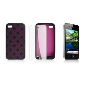  Gino Plait Pattern Silicone Skin Case + Screen Guard for 