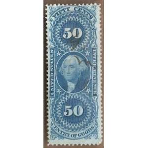  Postage Renenue Stamp US Fifty Cent Entry of Goods Sc R56c 