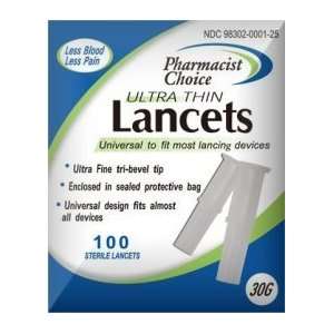  Pharmacist Choice Pull Top 30G Lancets 100s (898302001258 