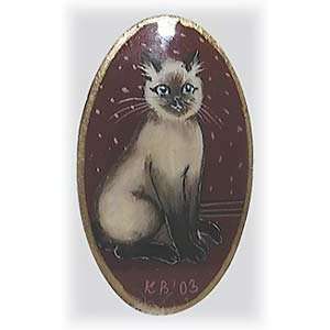  Siamese Cat Brooch 1.2x2 