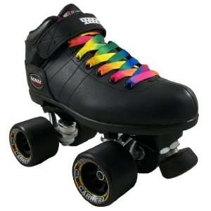 Riedell Carrera Quad Speed Skates   Black Boots with Black Wheels and 