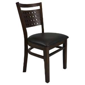  Peg Holed Back Style Dining Chair   Mahogany Stain