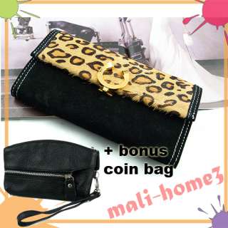 Leopard Ladies Geniune Leather Wallet Purse Clutch XMas Gift for 