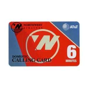   Card 6m Northwest Airlines Domestic Calling Card With Logo USED