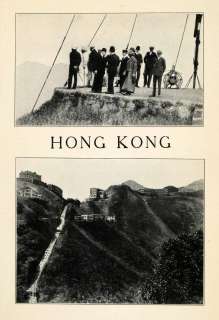 1912 Print Hong Kong Peak Tram Funicular Railway Victoria Costume 