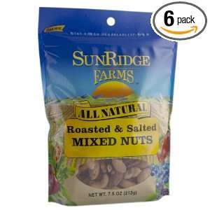 Sunridge Farms Fance Roasted Salted Mixed Nuts, 7.5 Ounce Bags (Pack 
