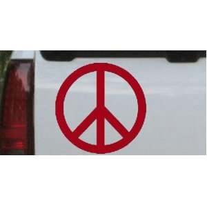 Peace Sign Symbol Car Window Wall Laptop Decal Sticker    Red 3in X 