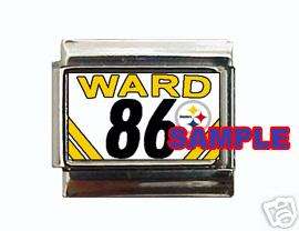 Hines Ward #86 Custom Italian Charm Steelers Jersey  