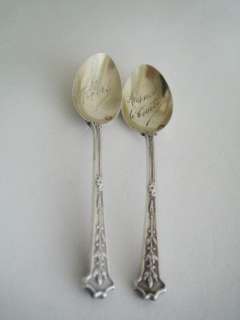 Antique French Sterling Silver Gilded Spoon 2/PS  