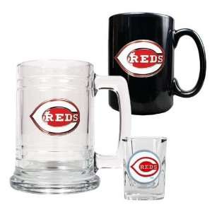  Cincinnati Reds MLB 15oz Tankard, 15oz Ceramic Mug & 2oz Shot 