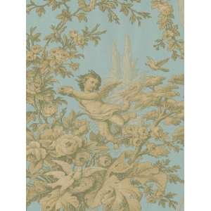  Traditional Roses Blue Wallpaper in Chateau 2