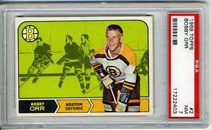 1968 Topps Hockey Bobby Orr #2 PSA 7 Bruins HOF  