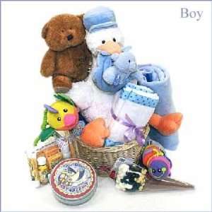  The Stork Welcomes Baby Gift Basket   (GenderPlease 