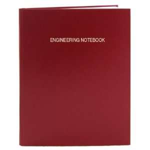  BookFactory® Engineering Notebook   96 Pages, Red Cover 