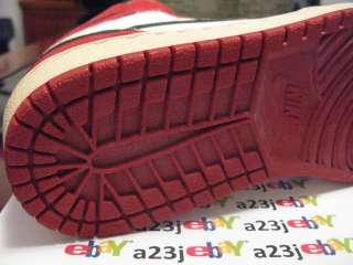 1994 Vintage Nike Jordan I Whi Blk Red sz9 Sample PE OG  