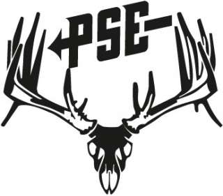 PSE Whitetail Buck Skull Hunting Decal Sticker  