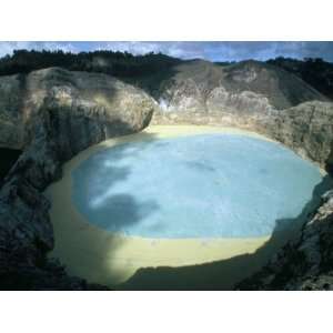 One of Three Crater Lakes at the Summit of Kelimutu Volcano Near Moni 