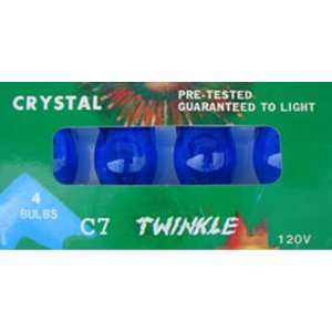  C 7 Blue transparent replacement bulbs for twinkle lights 