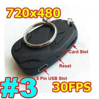 808 # 3 Spy Camera Car Key fob Camcorder Video GTc  