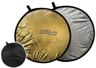 32 Gold Silver 2 in 1 Collapsible disc Reflector 80cm  