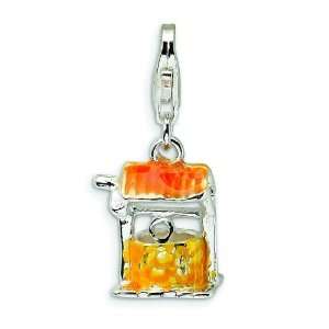    Ster Silver Enameled Wishing Well Lobster Clasp Charm Jewelry