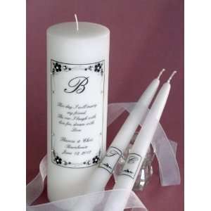 Morning Glory Wedding Verse Unity Candle & Matching Tapers 