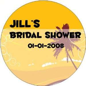 Wedding Favors Yellow Wave Palm Tree Beach Theme Personalized Premium 