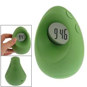   Green Egg Shaped LCD Digital Wobble Table Alarm Clock