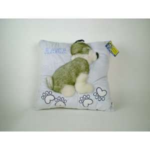  Alaskan Husky Dog Plush Throw Pillow