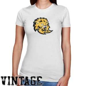 NCAA Southeastern Louisiana Lions Ladies White Distressed Logo Vintage 