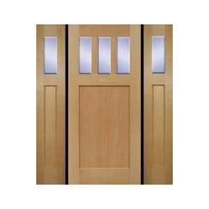Exterior Door Craftsman One Panel Three Lite with 2 Sidelites