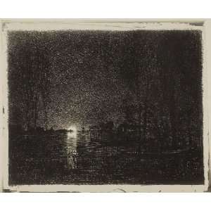    François Daubigny   24 x 20 inches   Night Effect