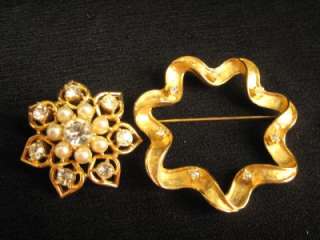 Vintage 1960s SARAH COVENTRY Convertible Starlit Trio Pin Brooch Gold 