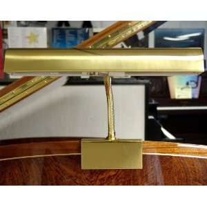   of Troy 14 Wide Brass Plug in Grand Piano Lamp