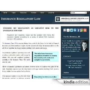 Insurance Regulatory Law Kindle Store III Van R. Mayhall