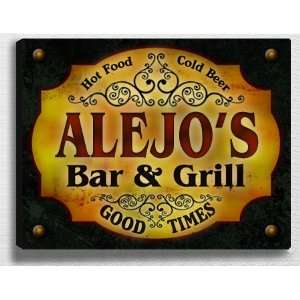  Alejos Bar & Grill 14 x 11 Collectible Stretched 