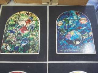 Marc Chagalls Twelve Stained Glass Windows Wooden Plaques Made in 
