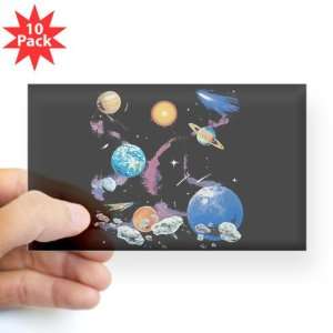   Clear (Rectangle 10Pk) Solar System And Asteroids 