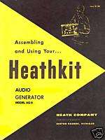 Manual for   HEATHKIT AG 9A AUDIO SIGNAL GENERATOR  