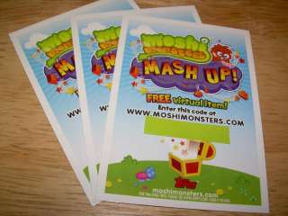 Topps Moshi Monsters MASH UP ONLINE CODE Cards Set/3  