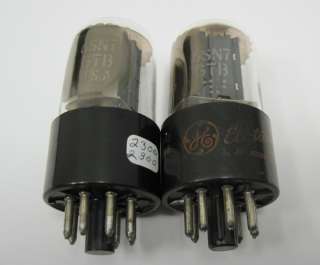 General Electric GE 6SN7 GTB Tested Excellent Pair  