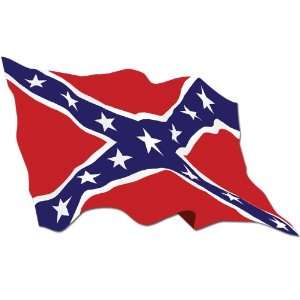  Waving Rebel (Confederate) Flag Sticker 