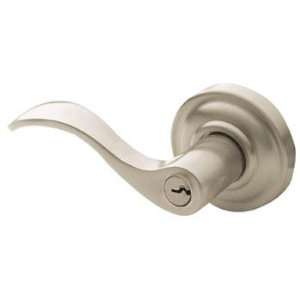   Nickel Images, Wave Wave Style Left Hand Keyed Entry Door Lever S