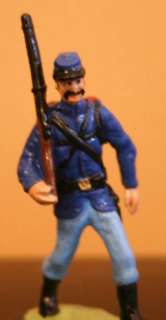 54mm Civil War Union Toy Tin Soldier Marching Pewter  