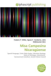   Nicarag Ense by Frederic P. Miller, Alphascript Publishing  Paperback