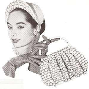 Vintage Crochet PATTERN to make   1940s 1950s Hat Purse Bag Wedding 