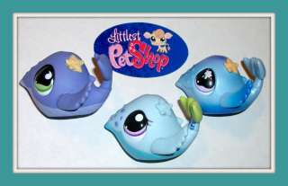 LPS WHALE FAMILY~#824 644 1675 BLUE PURPLE SHIMMER~Littlest Pet Shop 